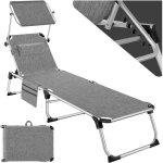 Tectake - bain de soleil pliable avec oreiller rsiste aux intempries et aux uv