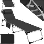 Tectake - bain de soleil pliable avec oreiller rsiste aux intempries et aux uv