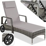 Tectake - bain de soleil en rotin robuste et r�sistant aux uv dossier r�glable sur 6 positions