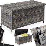 Tectake - coffre de jardin kiruna en rotin synth�tique 121 x 56 60cm 270 l -