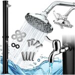 Tectake - douche solaire 40 litres avec eau chaude sans raccordement électrique Tectake - douche solaire 40 litres avec eau chaude sans raccordement électrique