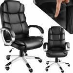 Tectake - fauteuil de direction bureau accoudoirs bois rotatif � 360� et r�glable en hauteur