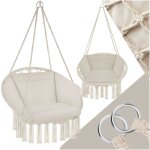 Tectake - fauteuil suspendu avec rembourrage pais de l'assise et du dossier pour un maximum de confort ...