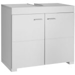 Tectake - meuble sous - lavabo idris, 2 compartiments, capacit� de charge env. 35 kg - blanc