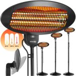 Tectake - radiateur infrarouge solaris monolith 2000w r�glable en hauteur - noir