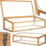 Tectake - serre ch�ssis de jardin pour carr� potager en bois de pin impr�gn�