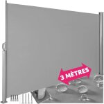 Tectake - store lat�ral brise - vue 160 x 300 cm en aluminium