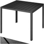 Tectake - table de jardin carr�e maren pieds r�glables 90 x 90 cm x 74, 5 cm - noir