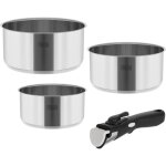 Teesa cook expert ensemble de 3 casseroles inox