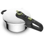 Tefal secure trendy 4l autocuiseur - deux programmes, lgumes et viande, repas plus rapides, rsultats ...