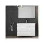 Meuble de salle de bains caprera 3 pièces - meuble, lavabo + miroir. livré assemblé 80cm blanc brillant ... Meuble de salle de bains caprera 3 pièces - meuble, lavabo + miroir. livré assemblé 80cm blanc brillant ...