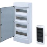 Tehnoplast - tableau �lectrique apparent 48 modules 4 rang�es - porte translucide teint�e + borniers ...