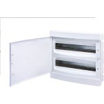 Tehnoplast - tableau lectrique encastr 36 modules 2 ranges ( 2x18 m ) avec porte pleine couleur blanc ...