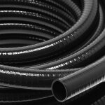 Wiltec luisiana om / i tuyau d'aspiration noir ? 25 m / � 40 mm (1 1 / 2') / 470 g / m ? avec spirale ...