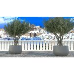 Telcom - jardini�re urbaine acaya 78 pour grandes plantes en r�sine - couleur : pearl white - colore: ...