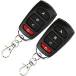 T�l�commande universelle portail 433 mhz lot de 2 clonage rapide 4 boutons pour voitures portes de garage ...