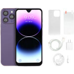 T�l�phone portable i14 pro max 6, 7 pouces 5g d�bloqu�, 256gb, double cam�ra 32mp + 16mp, charge rapide, ...