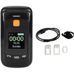 T�l�phone portable senior pliable double sim 2800mah pour personnes �g�es, t�l�phone � clapet simple ...