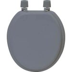Tendance - abattant wc mdf 17 pouces attaches plastiques - gris