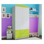 Armoire 2 portes enfant verte drimy
