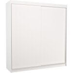 Les tendances - armoire chambre adulte blanche 2 portes coulissantes terika 200cm