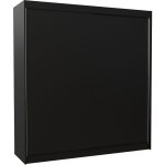 Les tendances - armoire chambre adulte noir 2 portes coulissantes terika 200cm