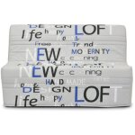 Les tendances - banquette bz - tissu anthracite - l143 x p97 x h89cm - joe