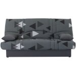 Les tendances - banquette clic clac 3 places - tissu bikini gris - style contemporain - l 190 x p 92 ...