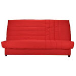 Les tendances - beija banquette clic - clac 3 places - comfort bultex - l 192 x p 95 cm - tissu rouge ...