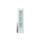 Biblioth�que 1 tiroir 1 porte vitr�e bois blanc chicco