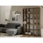 Bibliothque bois noyer samba 120 cm