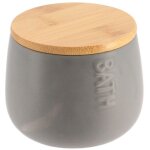Boite a coton dolomite ronde bath - gris bambou tendance Boite a coton dolomite ronde bath - gris bambou tendance