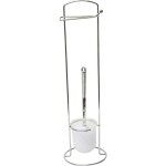 Brosse et derouleur papier wc metal - chrome tendance