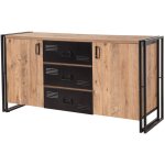 Cotecosy - buffet en agglom�r� 2 portes et 3 tiroirs cosmo rio
