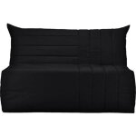 Les tendances - bultex banquette bz becci 3 places - l 142 x p 101 cm - tissu noir