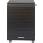 Caisson  rideau sur roulettes 2 tiroirs noir orga 70cm