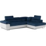 Les tendances - canap d'angle convertible simili cuir et tissu marka - coffre et appuis - tte rglables ...