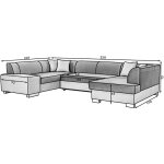 Les tendances - canap panoramique convertible houston en simili cuir avec coffre de rangement - blanc ...