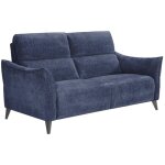 Les tendances - canap� de relaxation �lectrique tissu chenill� doux et moelleux bakay - bleu fonc� - ...