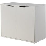 Les tendances - commode 2 portes 85x43x71 cm blanc - pino