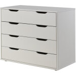 Les tendances - commode 4 tiroirs 85x43x71 cm blanc - pino