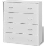 Commode 4 tiroirs bois blanc chickie