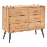 Commode 6 tiroirs pin massif stylie
