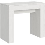 Console extensible blanc 12 personnes 40  302cm madone