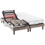 Les tendances - deko dream ensemble matelas + sommier relaxation lectrique comfort samba - 2x80x200 ...
