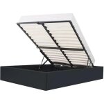 Les tendances - lit coffre adulte 140 x 190 cm - simili noir - aucune