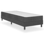 Ensemble matelas et sommier tapissier gris fonc� tissu 100x200 2