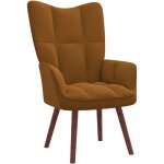 Fauteuil bergre marron velours
