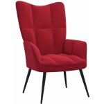Fauteuil bergre rouge bordeaux velours