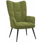 Fauteuil bergre vert clair velours